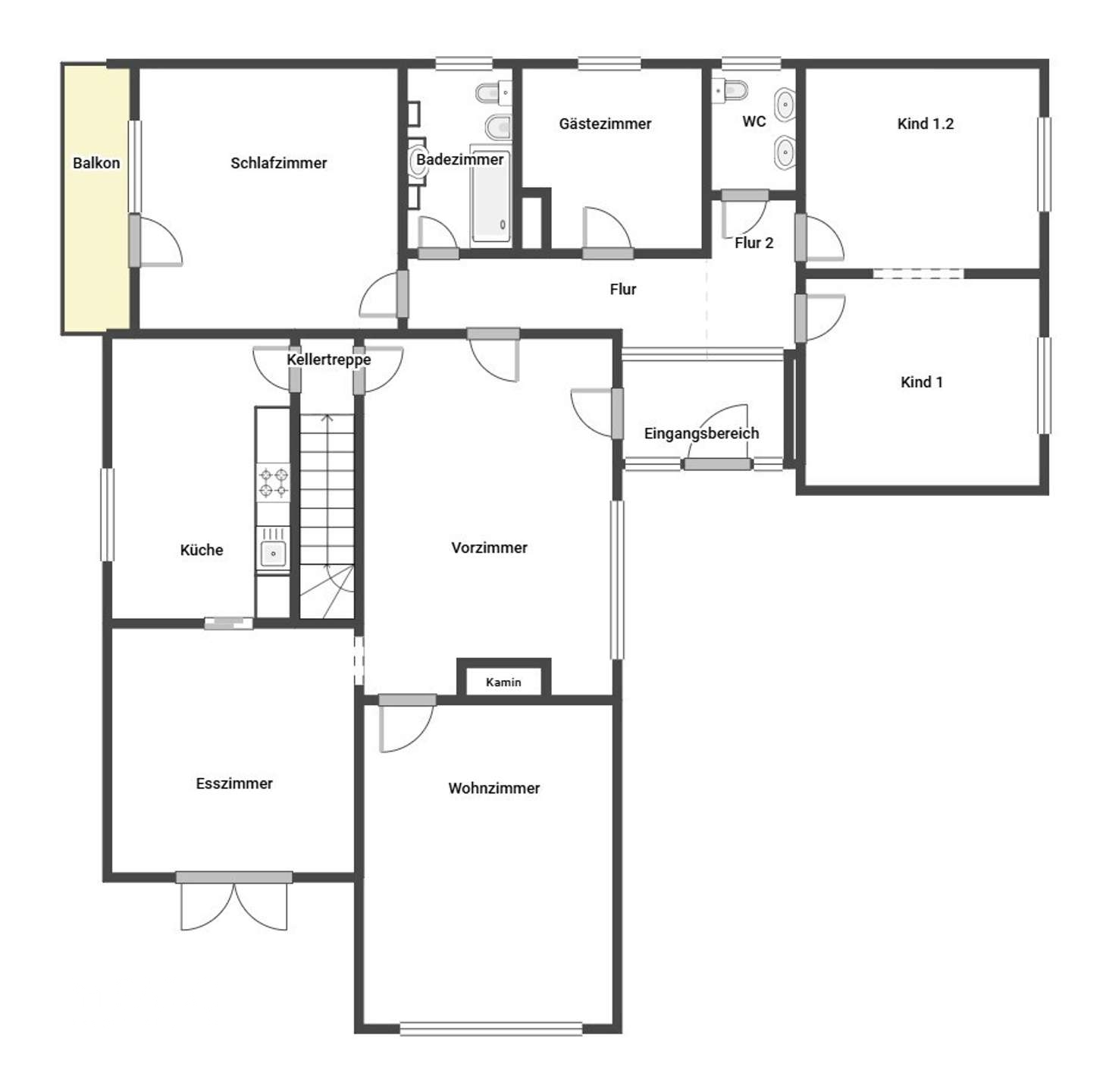3120190 Großer Bungalow in Kölschausen_Ground floor